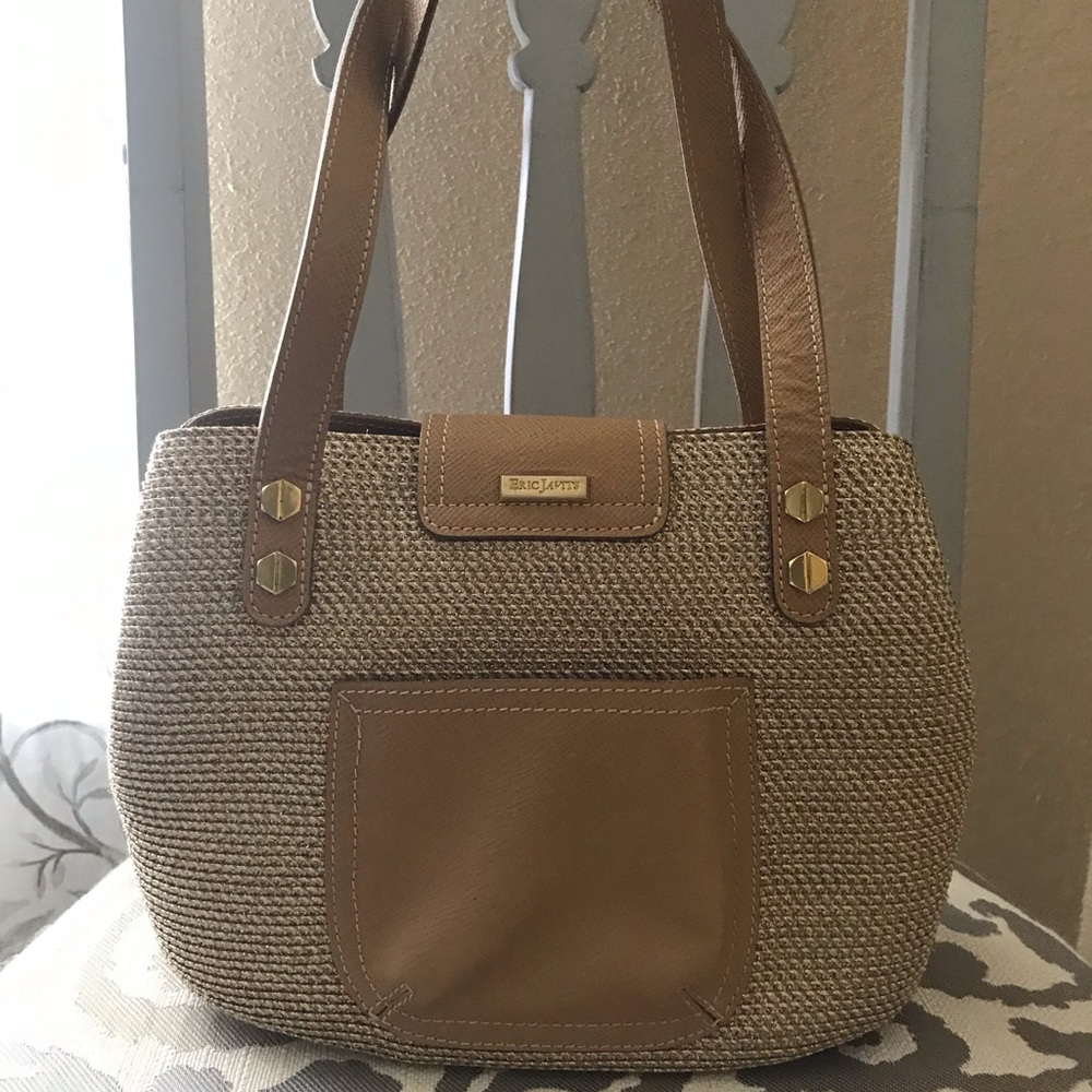 🎉SOLD🎉Eric Javits Straw w/ Leather Tote